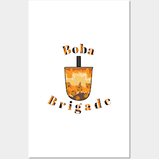 Boba Brigade Tiger Brown Sugar Milk Tea Posters and Art